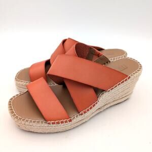 Nordstrom Rack Cressida Platform Wedge Espadrille Sandal Red Size US8.5M